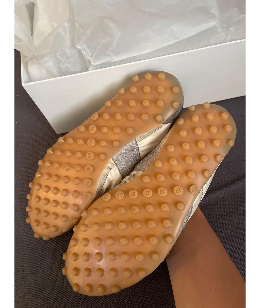 MAISON MARGIELA Бежевые синтетические кроссовки, фото 6