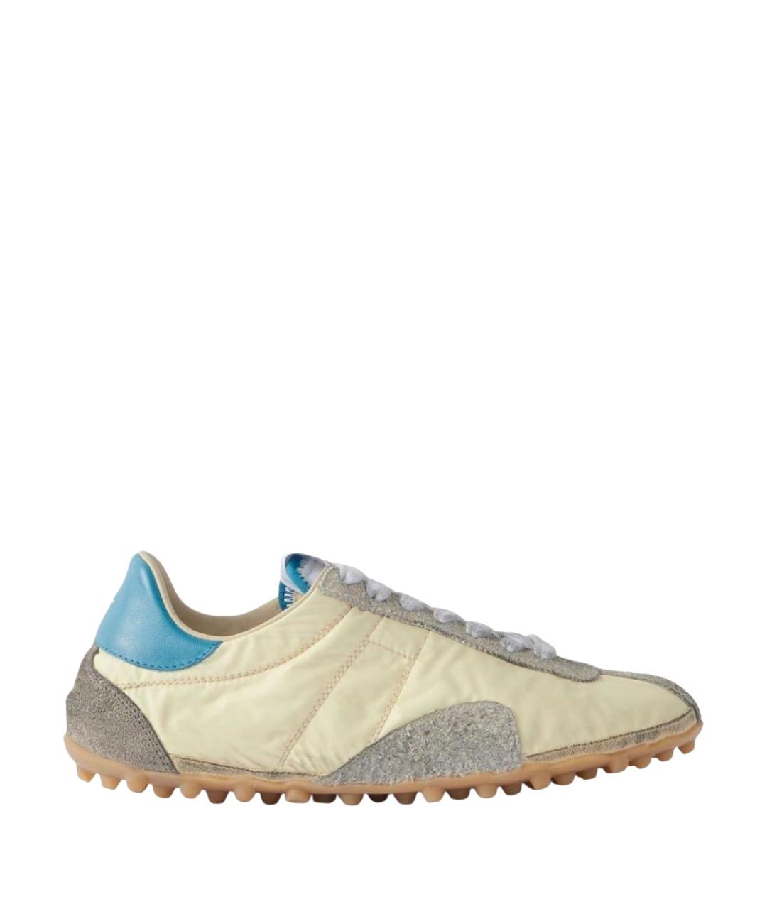 MAISON MARGIELA Бежевые синтетические кроссовки, фото 1