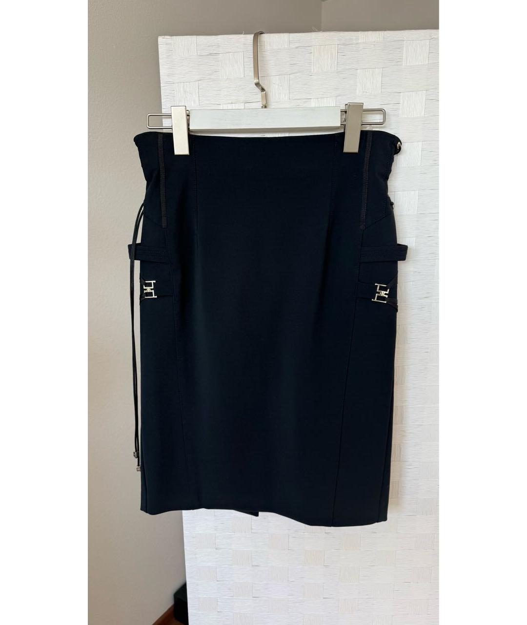 ELISABETTA FRANCHI Черная юбка миди, фото 6