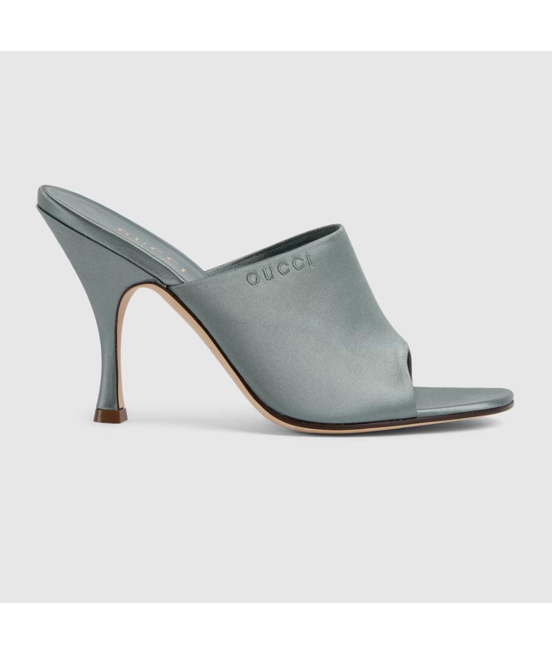 GUCCI Бирюзовые мюли, фото 6