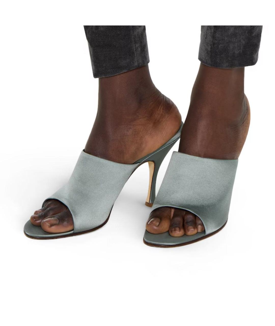 GUCCI Бирюзовые мюли, фото 4