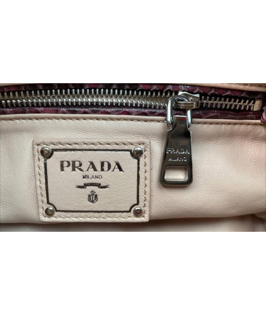 PRADA Бордовая меховая сумка через плечо, фото 5