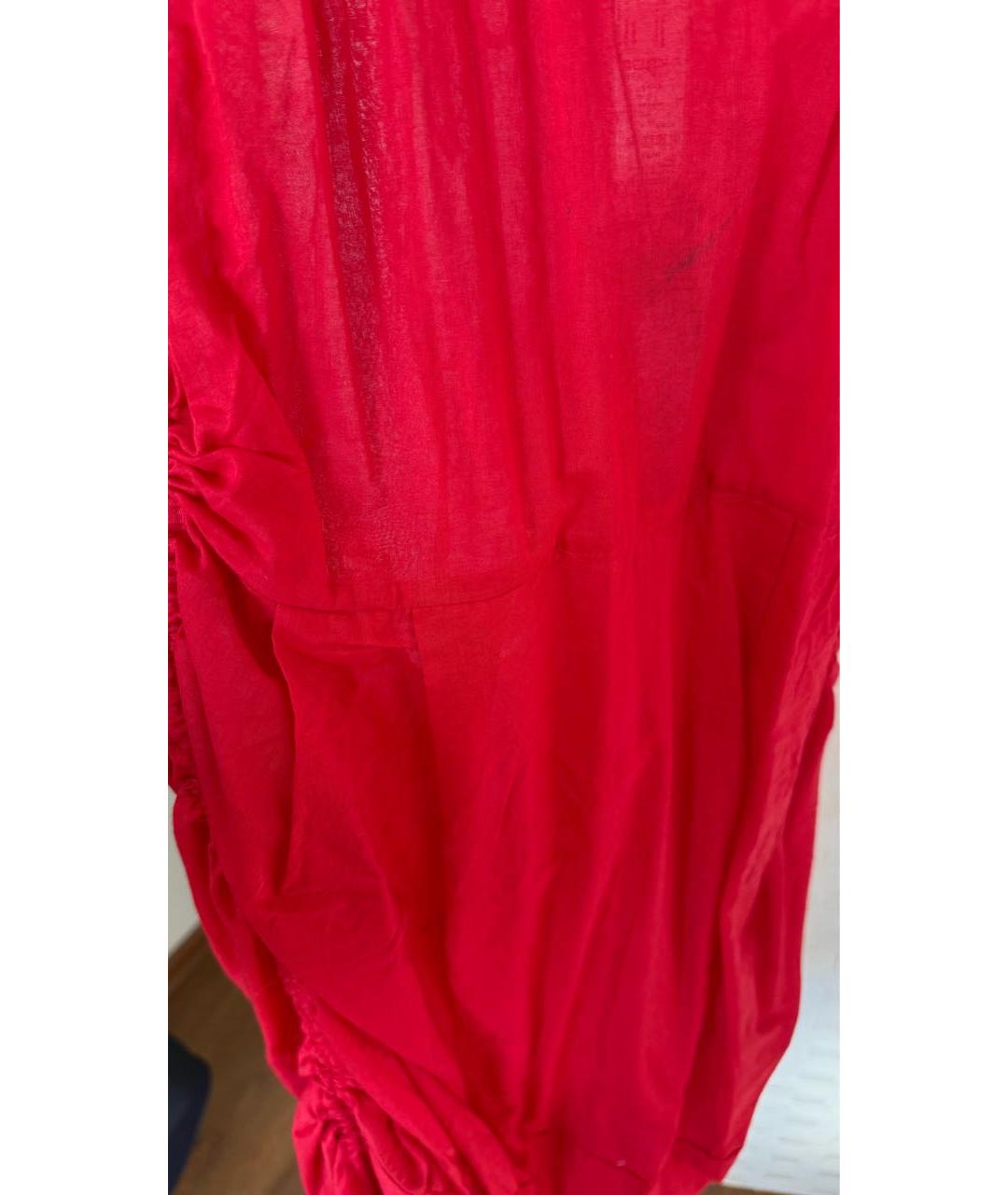 EMPORIO ARMANI Красная хлопковая туника, фото 5