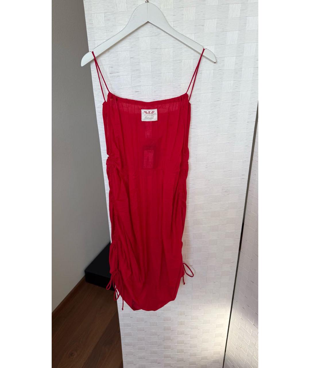 EMPORIO ARMANI Красная хлопковая туника, фото 2