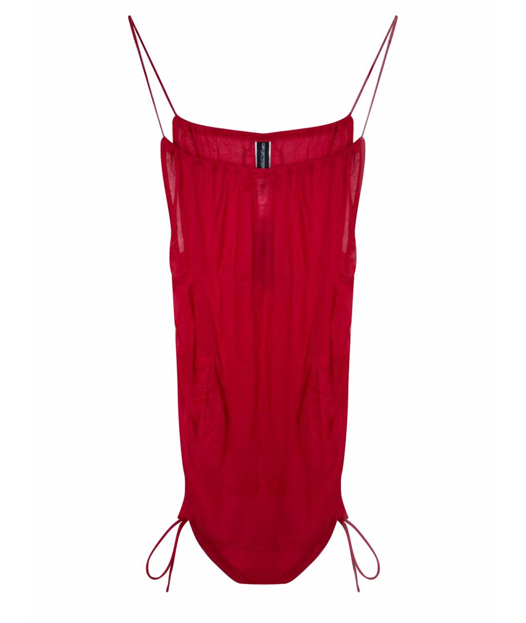 EMPORIO ARMANI Красная хлопковая туника, фото 1