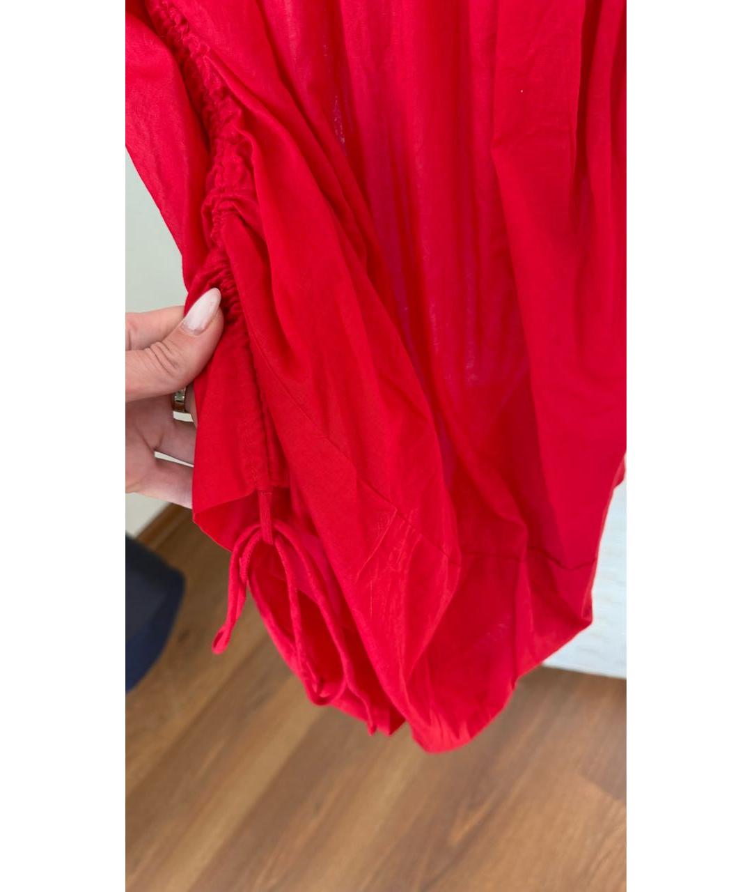 EMPORIO ARMANI Красная хлопковая туника, фото 6