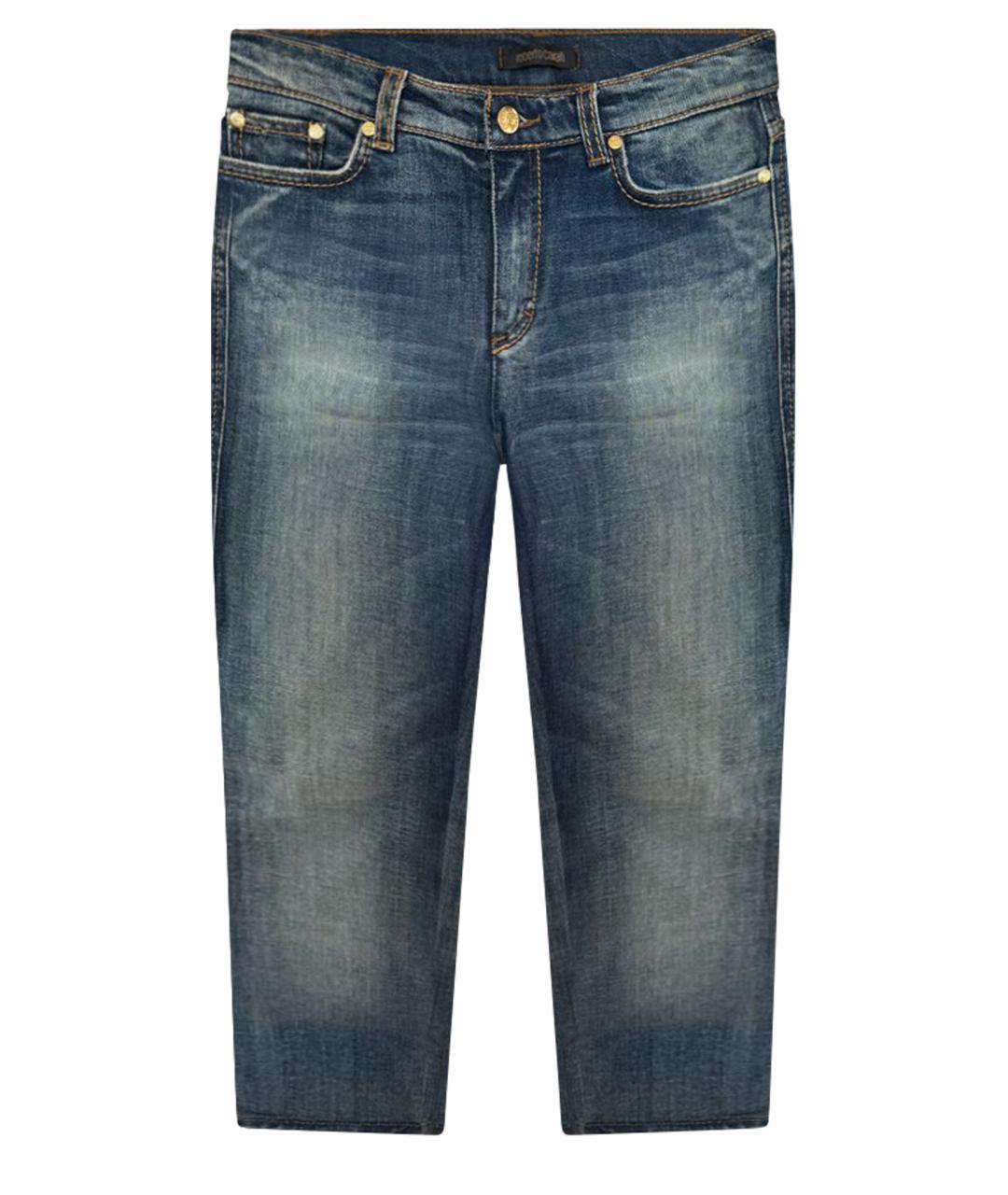 ROBERTO CAVALLI Синие хлопковые джинсы слим, фото 1