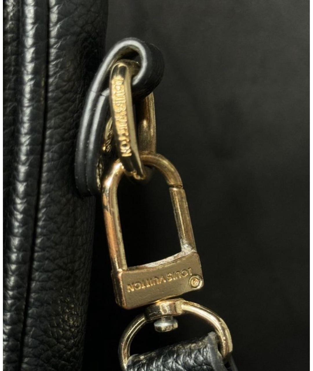LOUIS VUITTON Черная кожаная сумка через плечо, фото 4