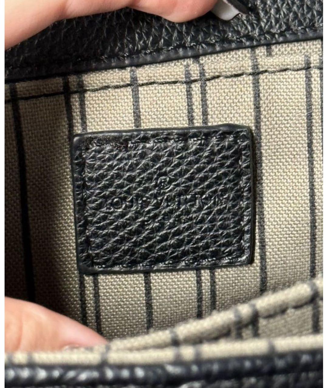 LOUIS VUITTON Черная кожаная сумка через плечо, фото 8