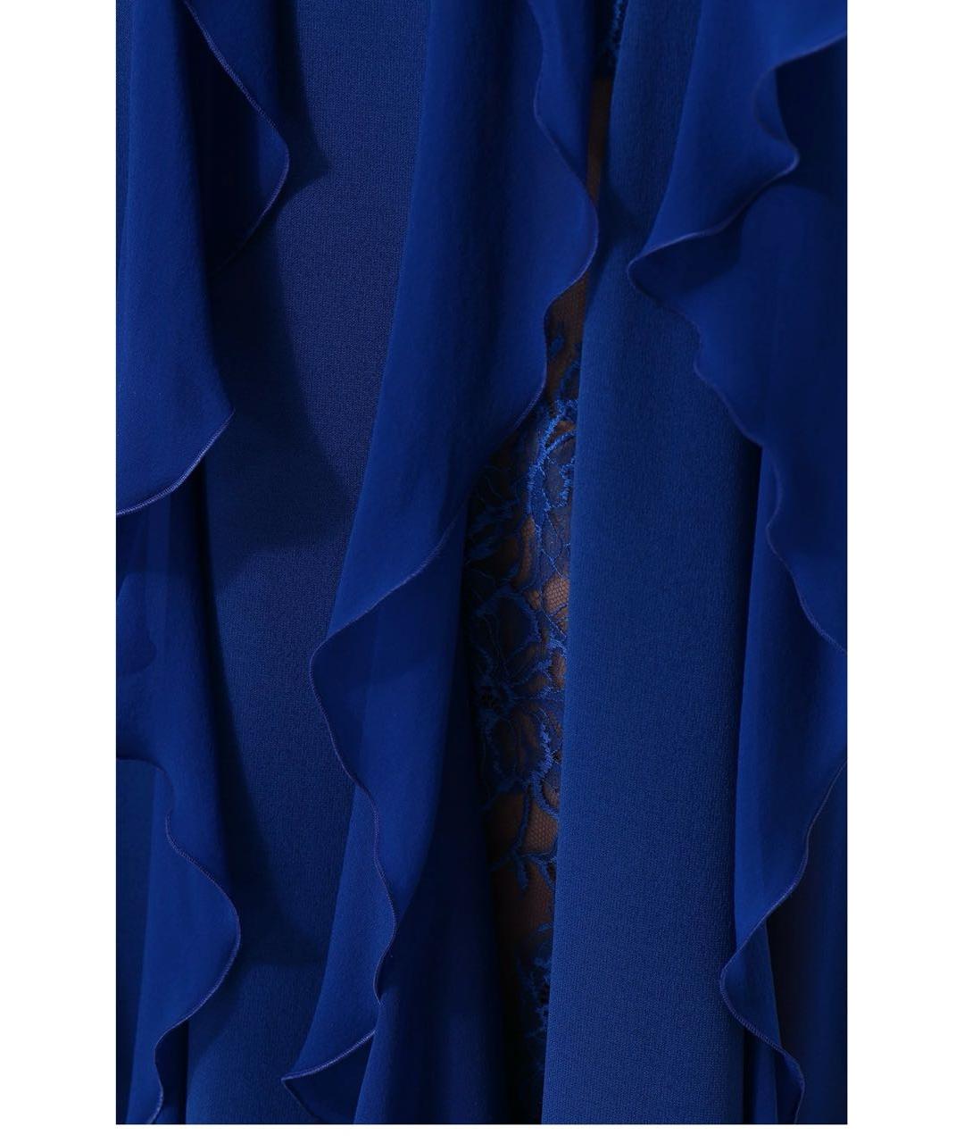 ELIE SAAB Синее вискозное вечернее платье, фото 3