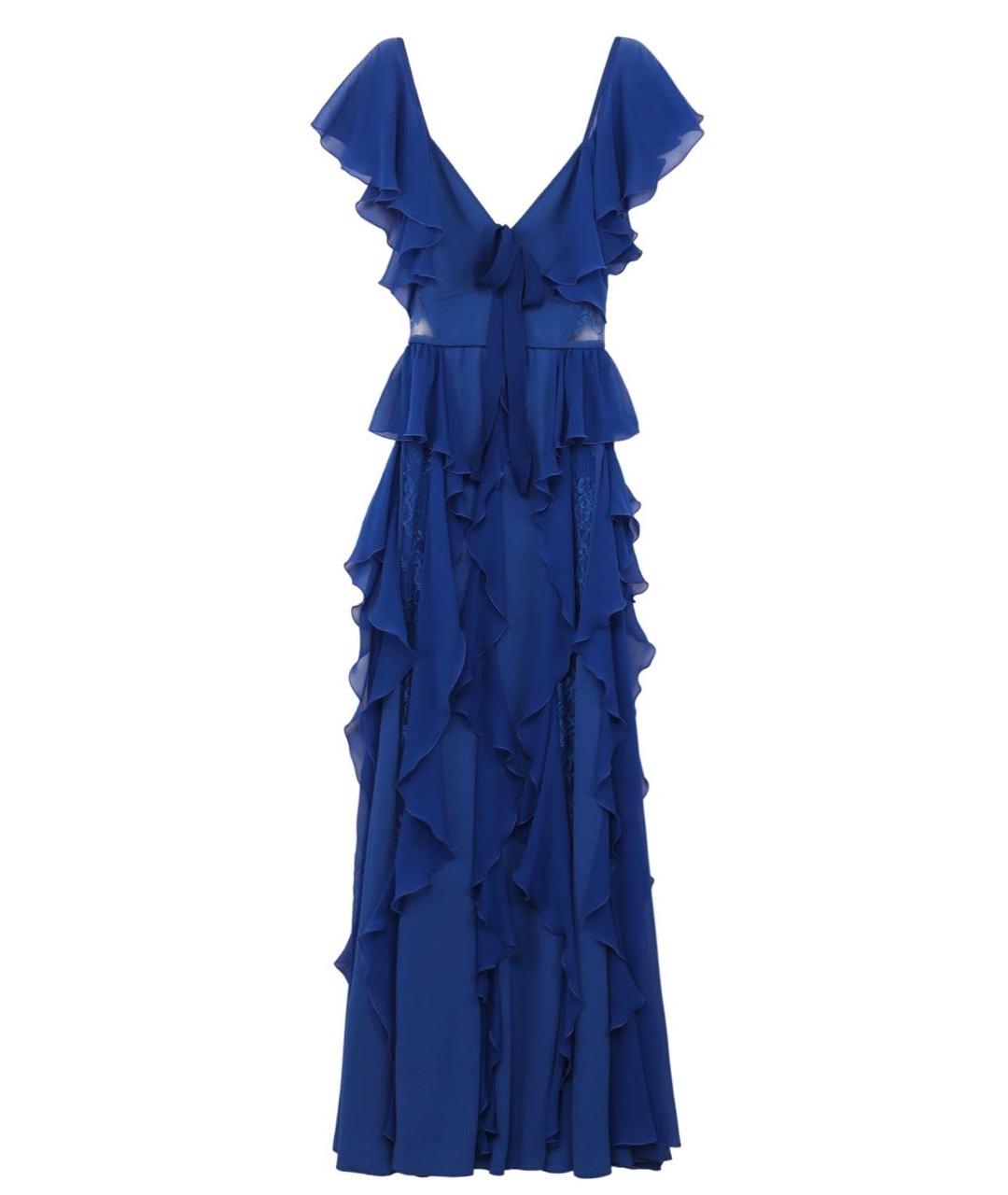 ELIE SAAB Синее вискозное вечернее платье, фото 1