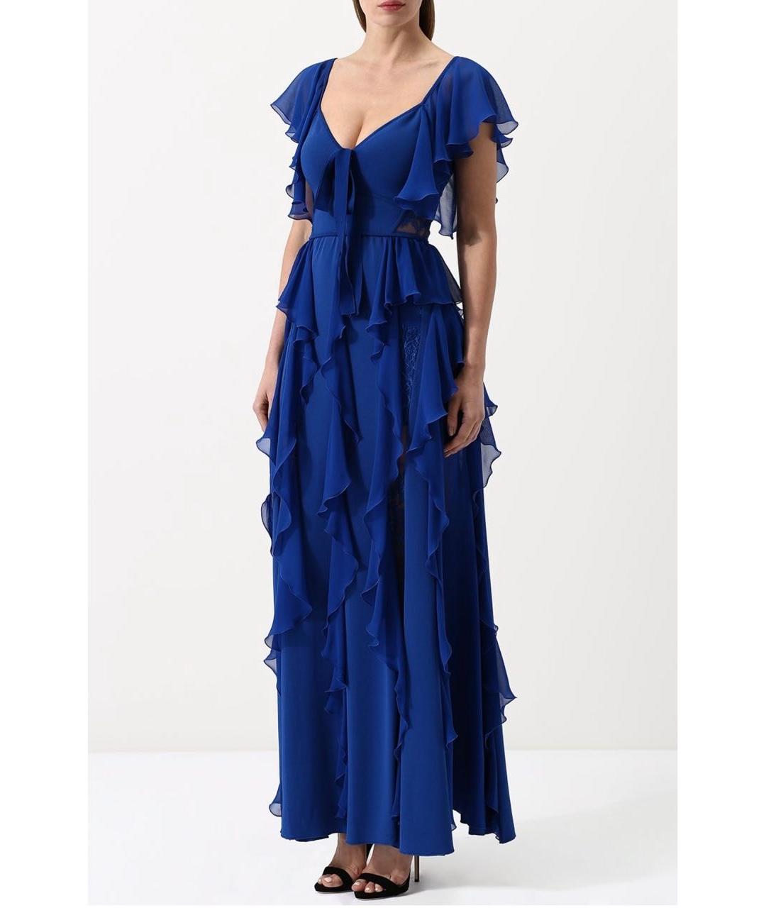 ELIE SAAB Синее вискозное вечернее платье, фото 4