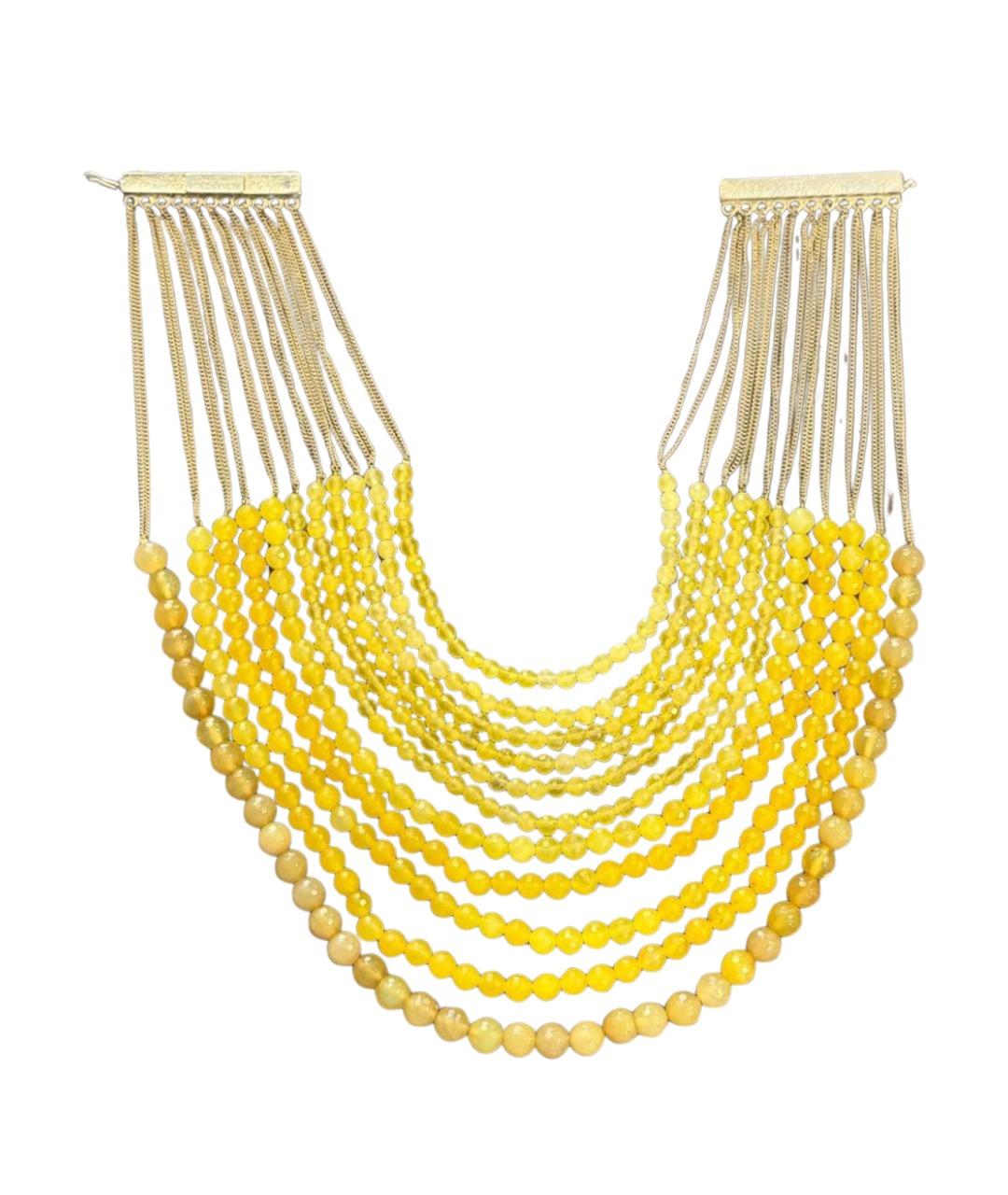ROSANTICA Желтое металлическое колье, фото 1