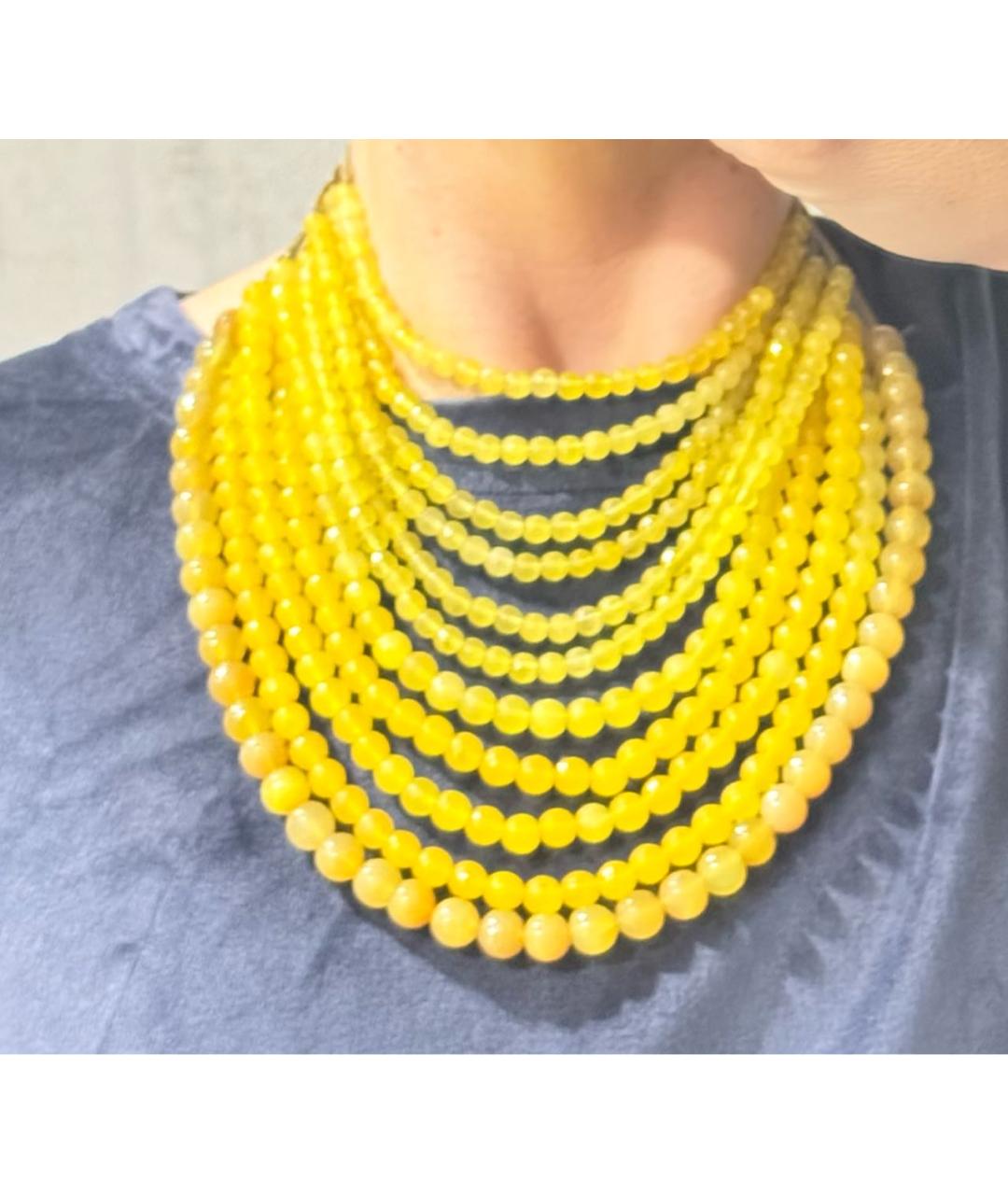 ROSANTICA Желтое металлическое колье, фото 4