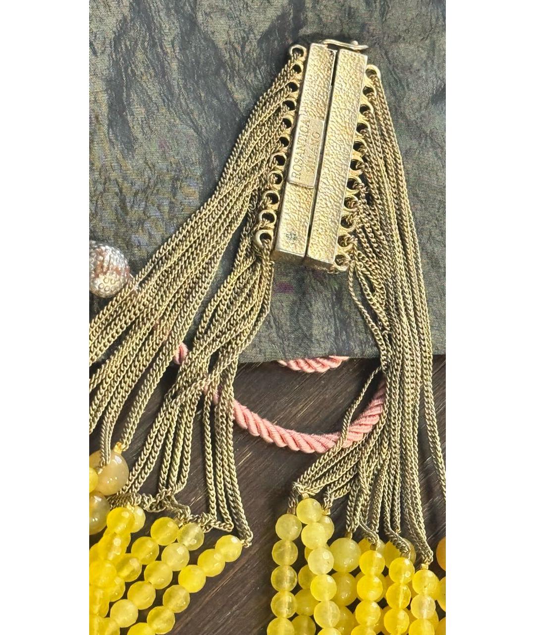 ROSANTICA Желтое металлическое колье, фото 3