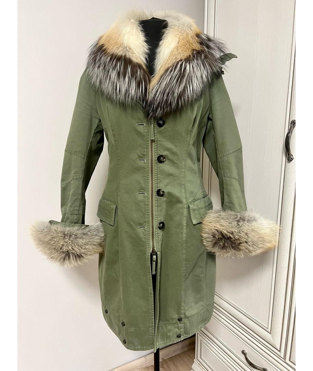 ERMANNO SCERVINO Хаки хлопковая парка, фото 6