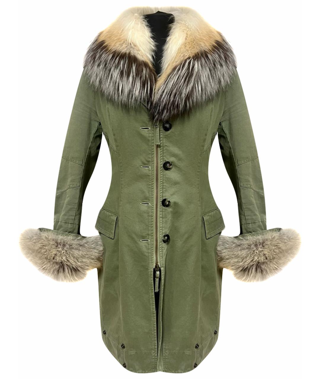 ERMANNO SCERVINO Хаки хлопковая парка, фото 1