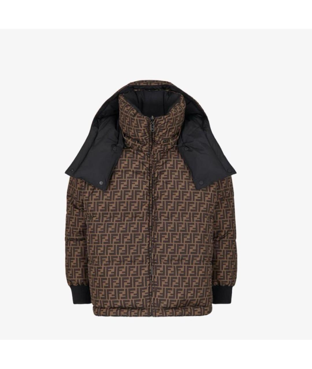 FENDI Черный полиэстеровый пуховик, фото 2