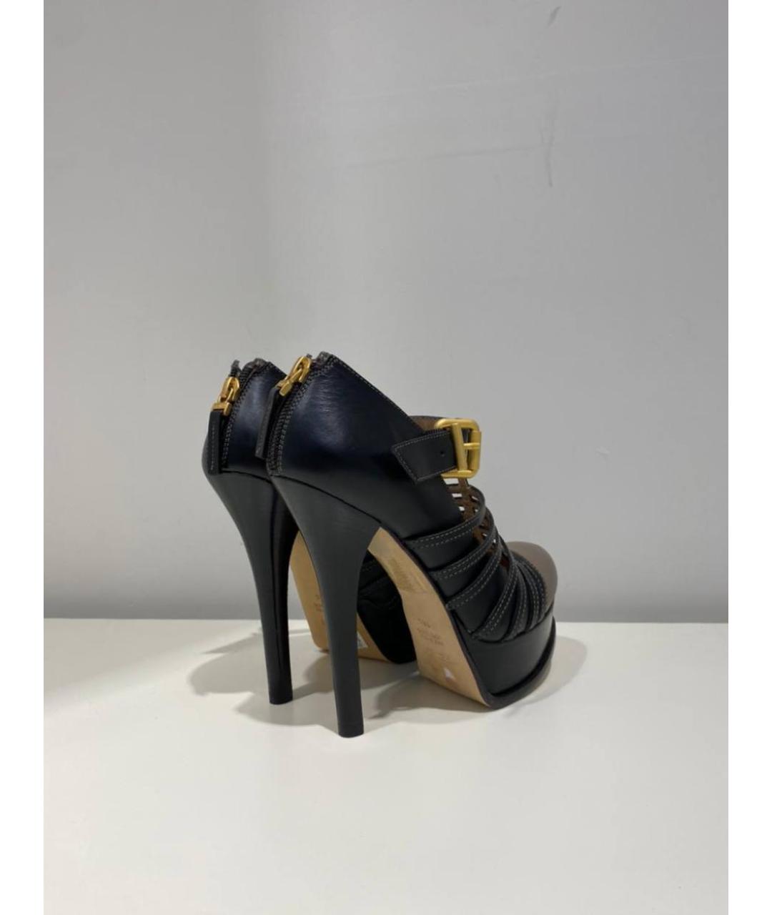 FENDI Черные кожаные туфли, фото 3