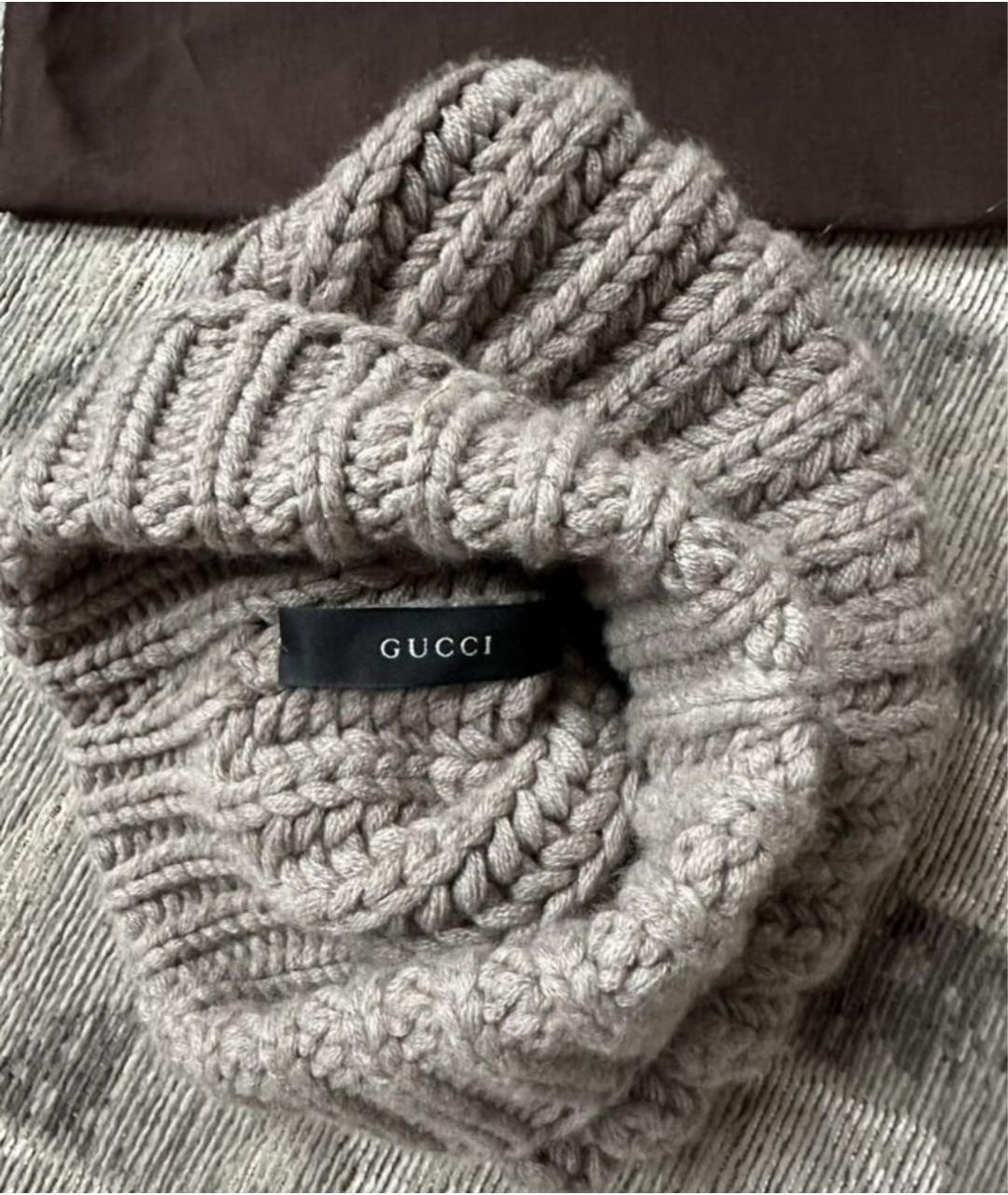 GUCCI Бежевая кашемировая шапка, фото 4