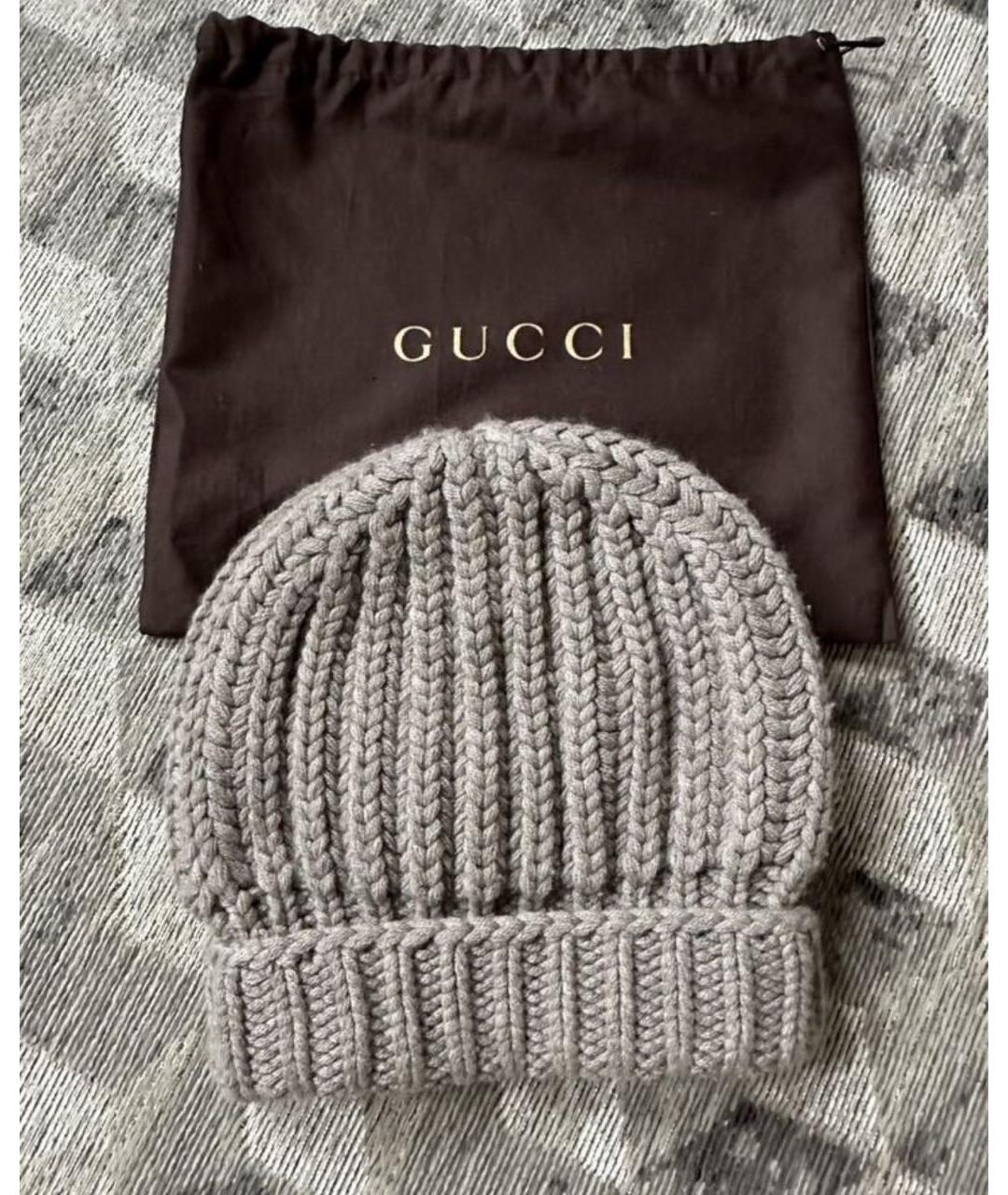 GUCCI Бежевая кашемировая шапка, фото 2