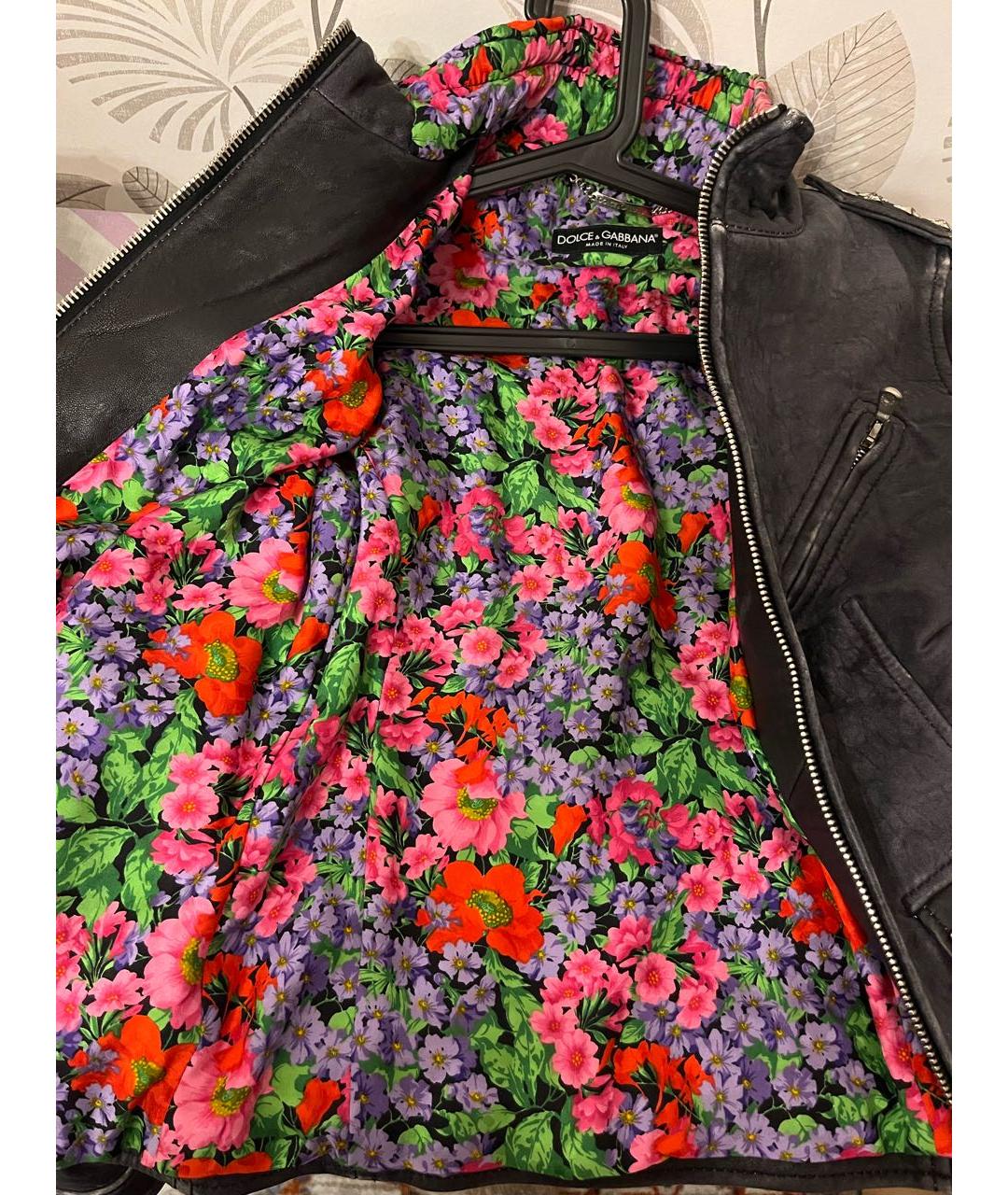 DOLCE&GABBANA Серый кожаный жакет/пиджак, фото 8