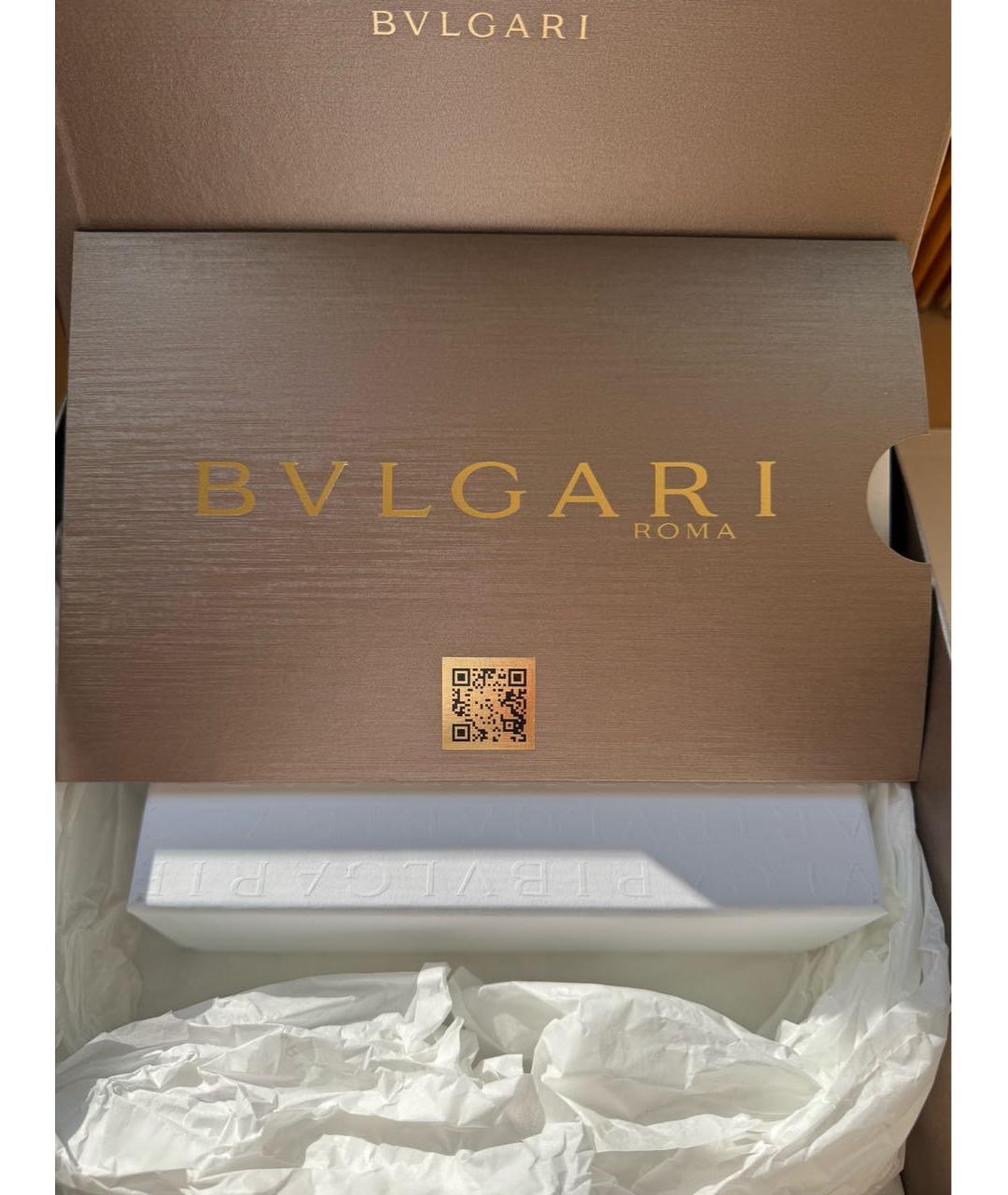 BVLGARI Золотые металлические солнцезащитные очки, фото 4