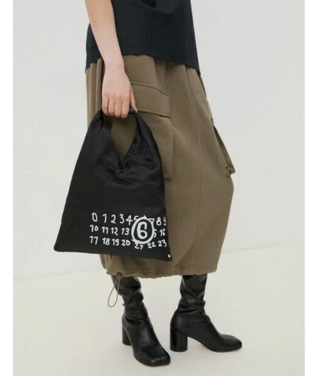 MM6 MAISON MARGIELA Черная синтетическая сумка тоут, фото 3