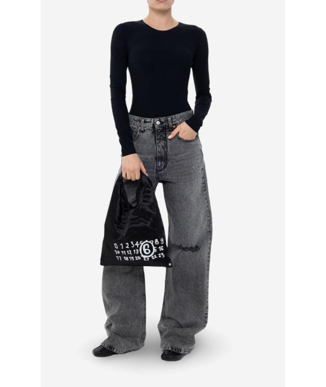 MM6 MAISON MARGIELA Черная синтетическая сумка тоут, фото 2