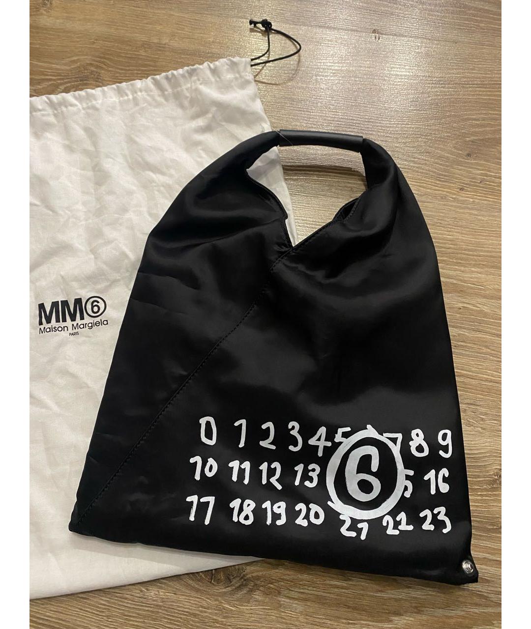 MM6 MAISON MARGIELA Черная синтетическая сумка тоут, фото 5