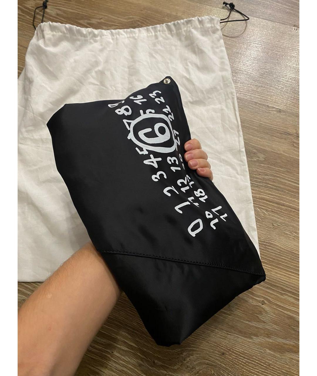 MM6 MAISON MARGIELA Черная синтетическая сумка тоут, фото 7