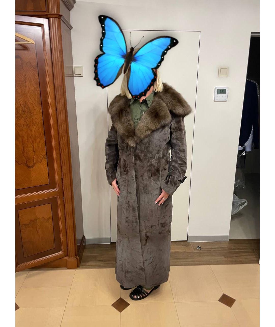 RINDI Серая меховая шуба, фото 7