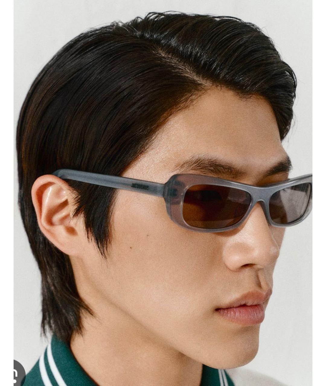 JACQUEMUS Серые пластиковые солнцезащитные очки, фото 7