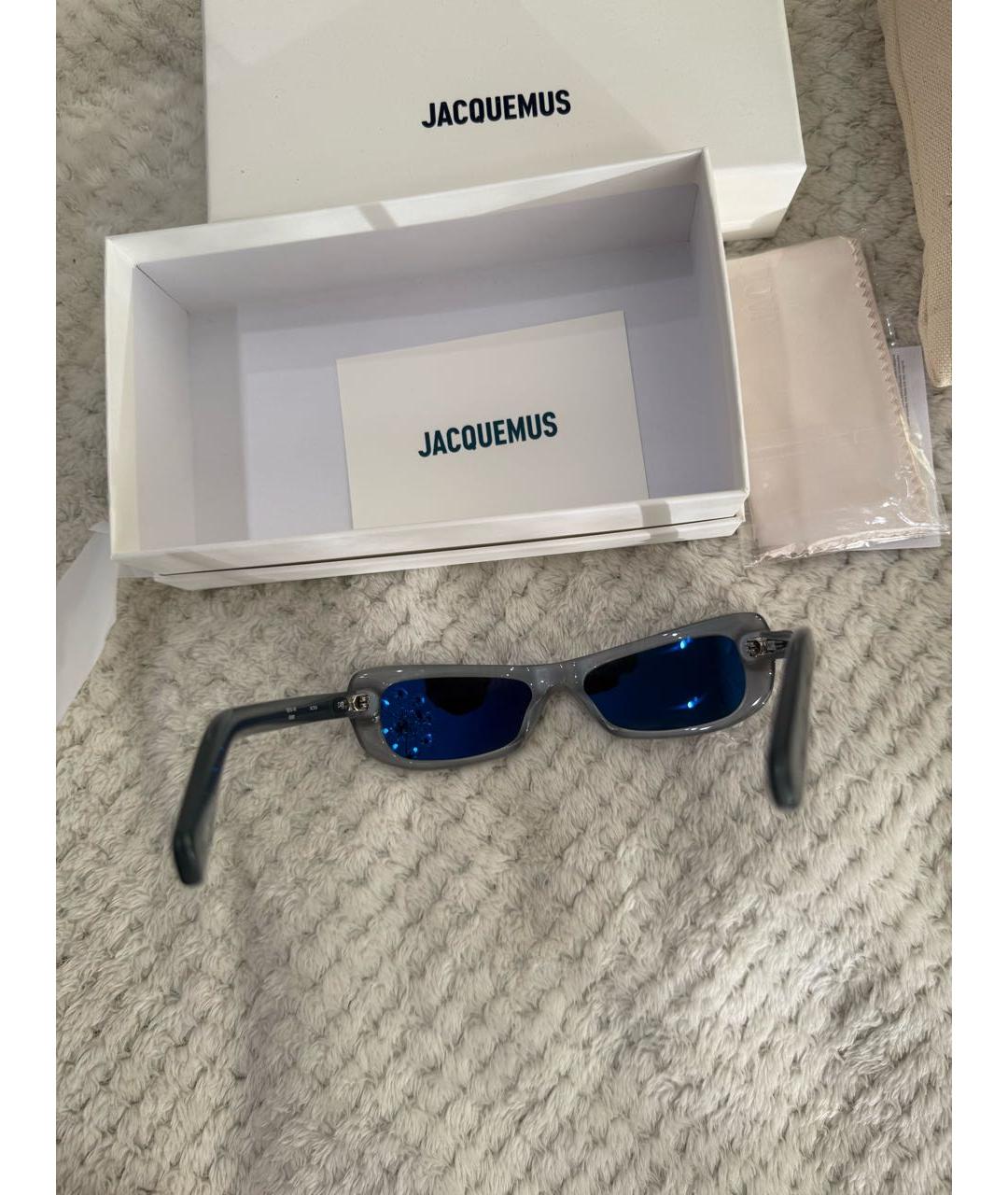 JACQUEMUS Серые пластиковые солнцезащитные очки, фото 4