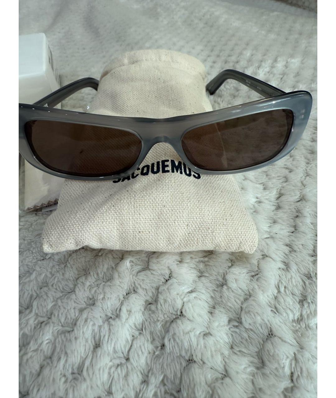 JACQUEMUS Серые пластиковые солнцезащитные очки, фото 6