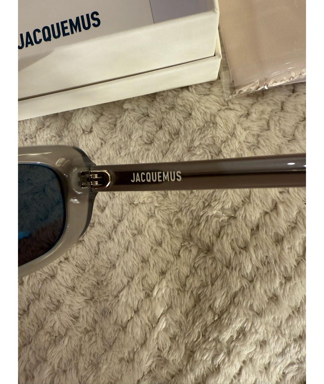 JACQUEMUS Серые пластиковые солнцезащитные очки, фото 5