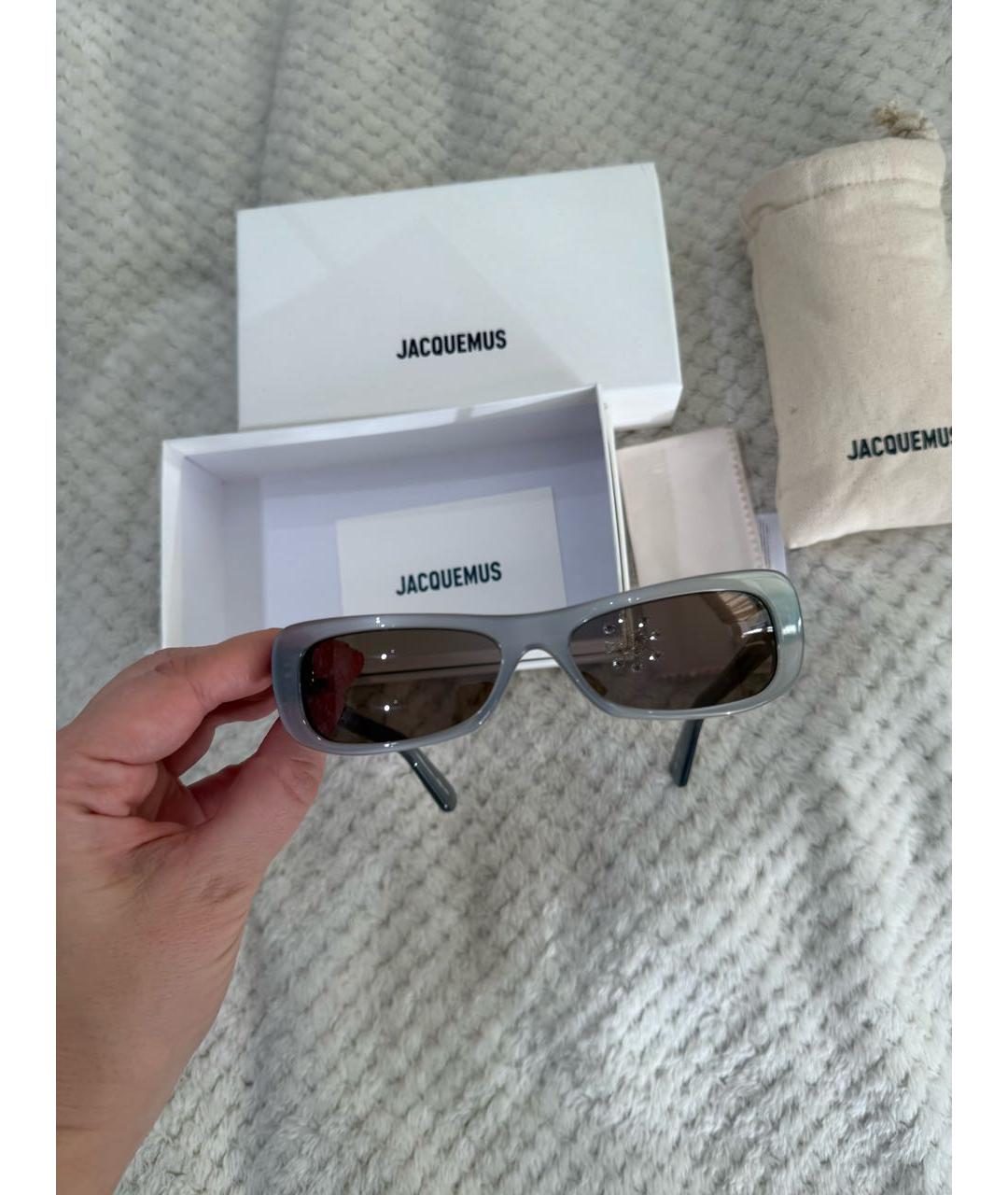 JACQUEMUS Серые пластиковые солнцезащитные очки, фото 3