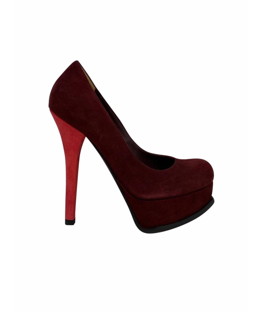 FENDI Красные замшевые туфли, фото 1