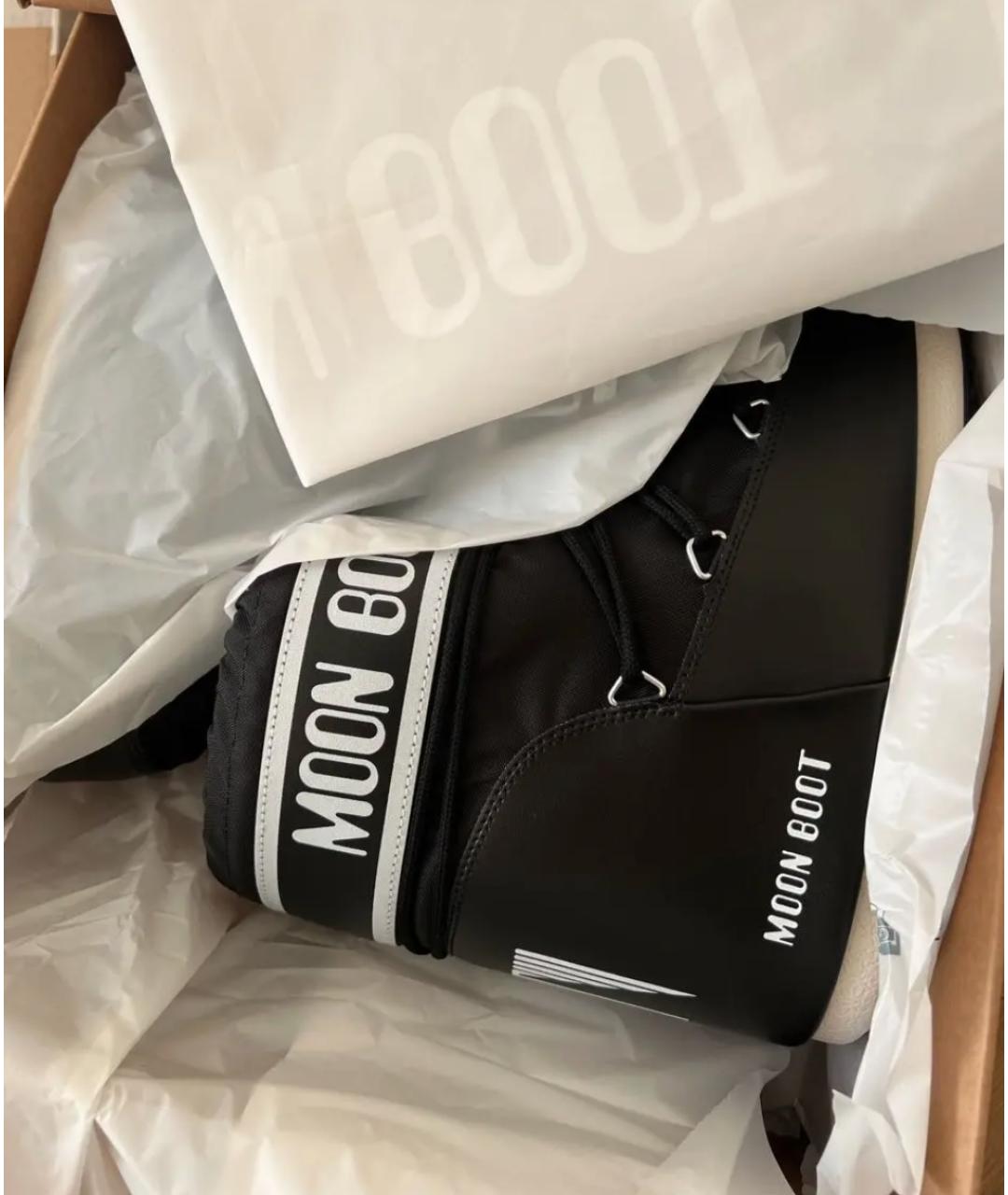 MOON BOOT Черные синтетические ботинки, фото 3