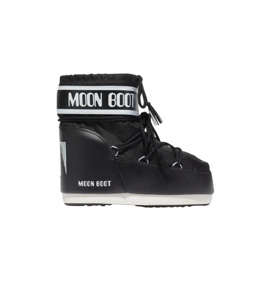 MOON BOOT Черные синтетические ботинки, фото 1