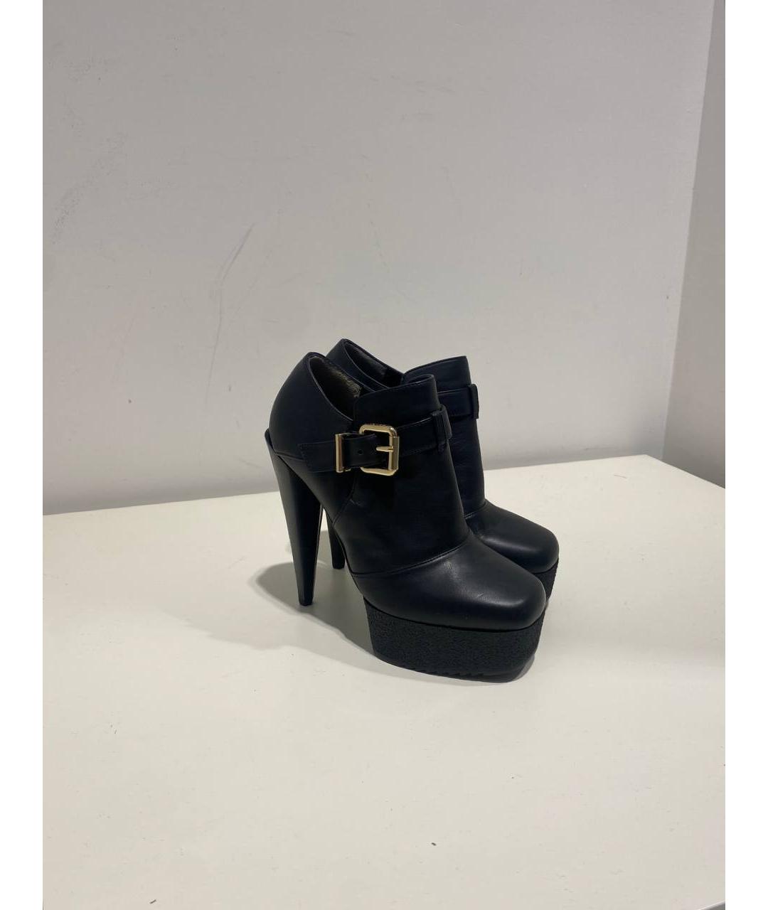 FENDI Черные кожаные ботильоны, фото 4