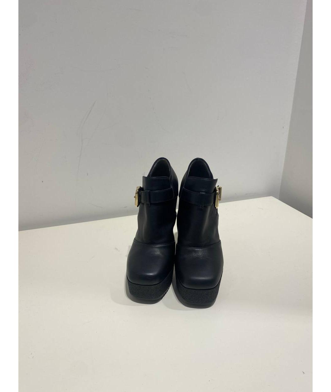 FENDI Черные кожаные ботильоны, фото 2