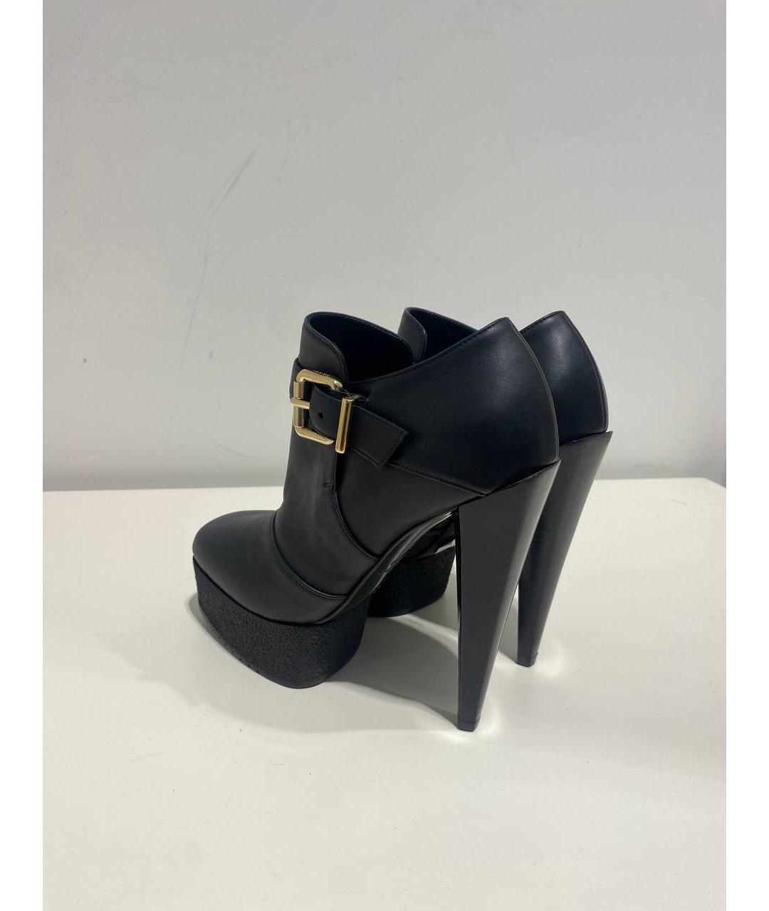 FENDI Черные кожаные ботильоны, фото 3