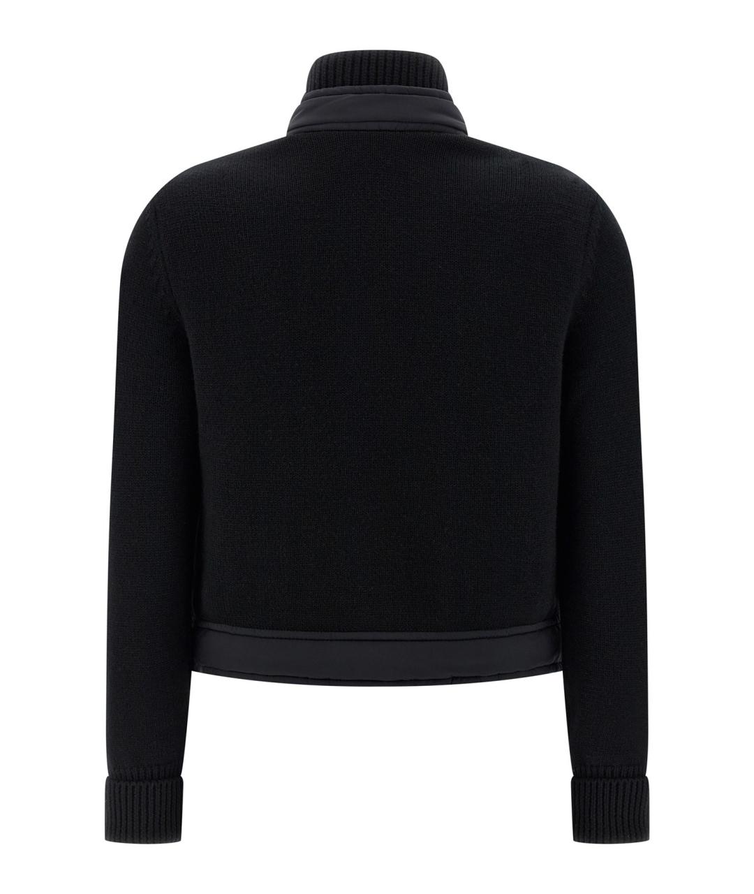 MONCLER Черный полиамидовый кардиган, фото 2