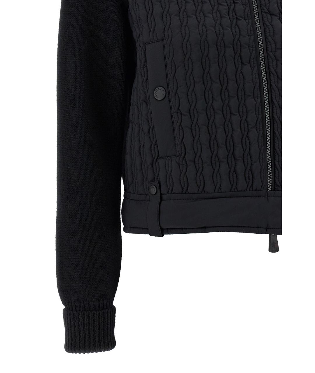 MONCLER Черный полиамидовый кардиган, фото 4