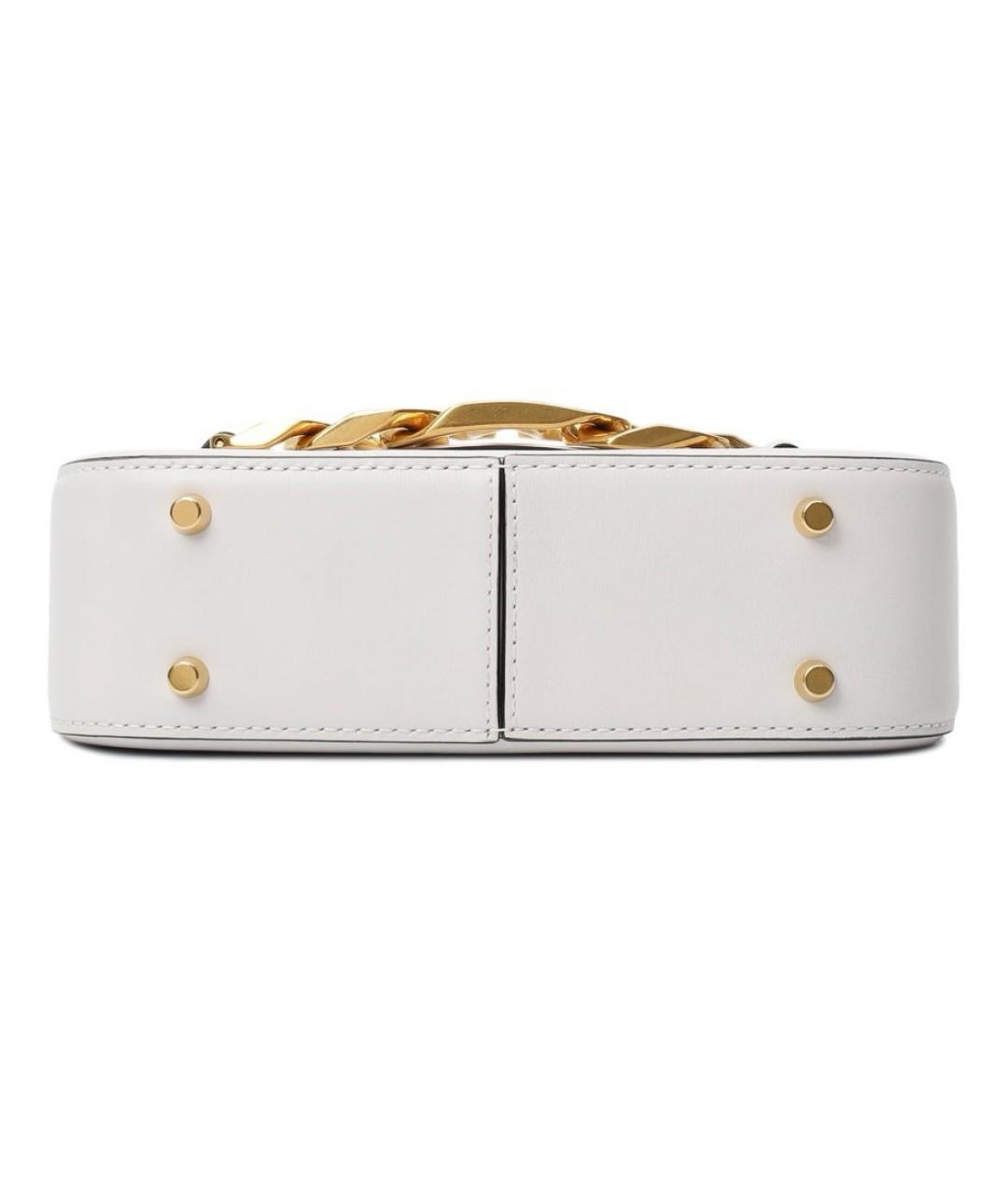 VALENTINO Белая кожаная сумка через плечо, фото 5