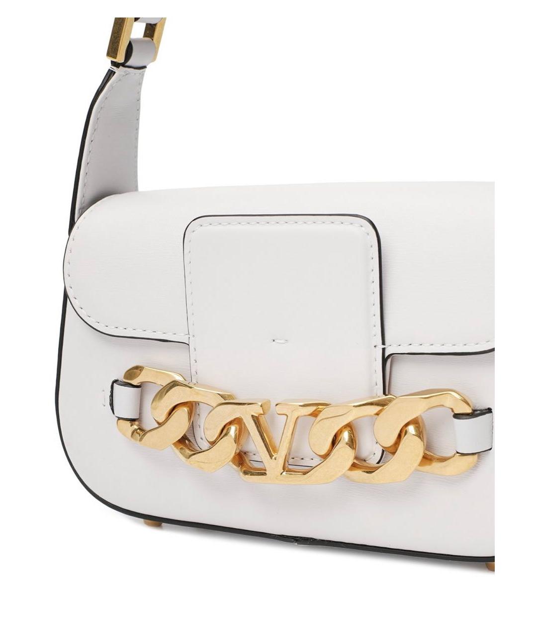 VALENTINO Белая кожаная сумка через плечо, фото 2