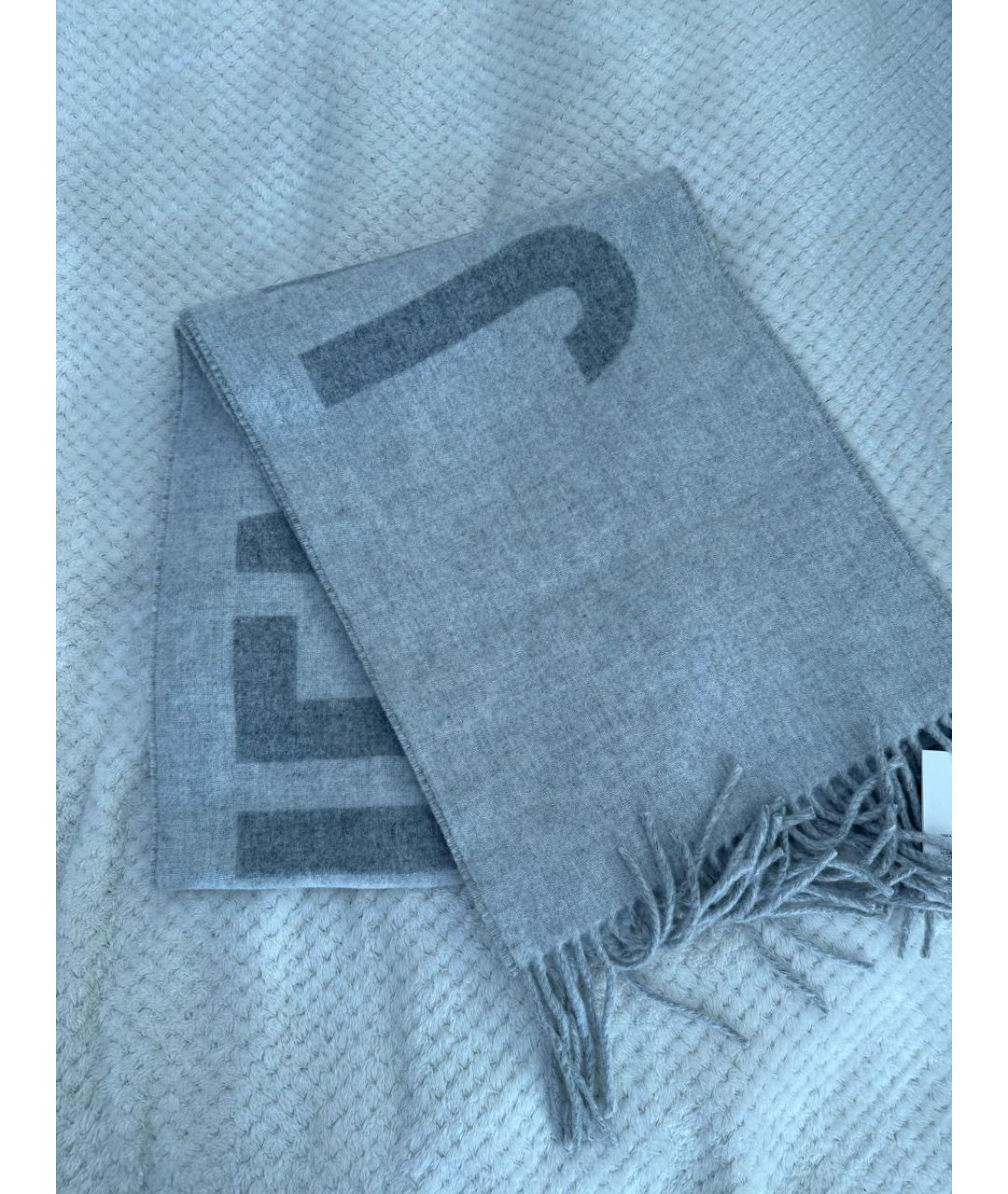 JACQUEMUS Серый шерстяной шарф, фото 5