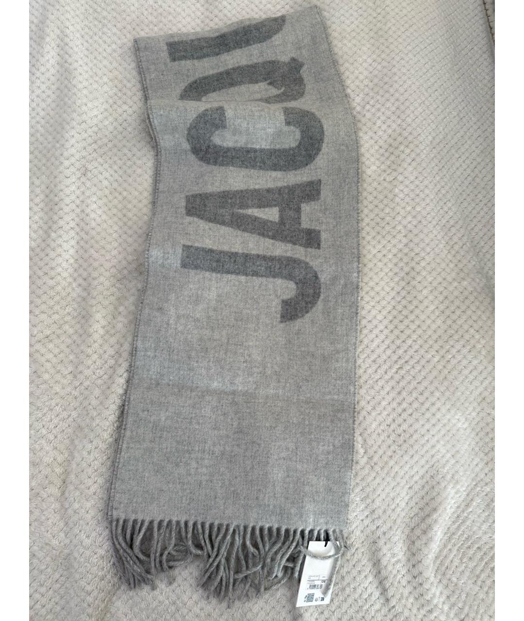 JACQUEMUS Серый шерстяной шарф, фото 2