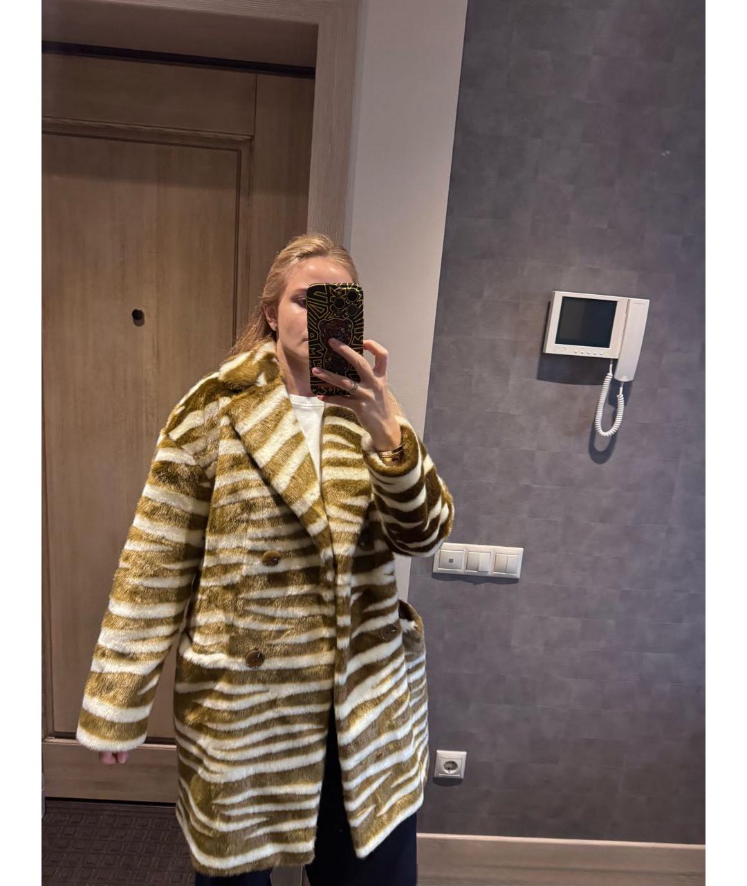 Tara Jarmon Горчичная шуба, фото 5